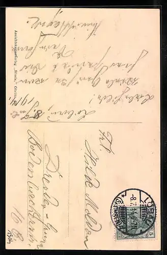 AK Löbau, Gasthaus Honigbrunnen, Bahnhof, Königsplatz