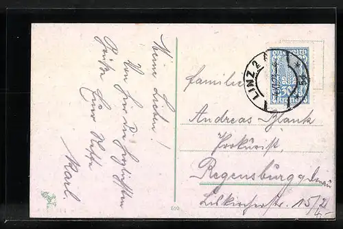 AK Linz a. d. Donau, Blick vom neuen Dom auf den Ort