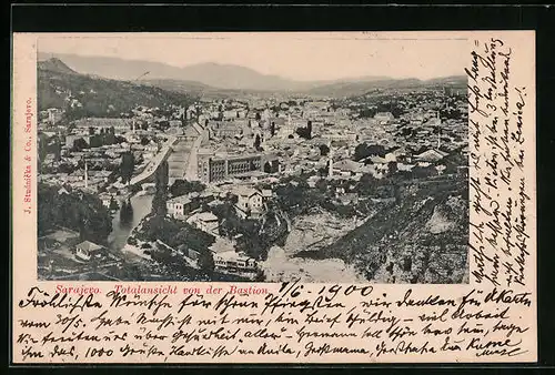 AK Sarajevo, Totalansicht von der Bastion