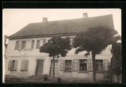Foto-AK Löchgau, Haus der Familie Klilnk