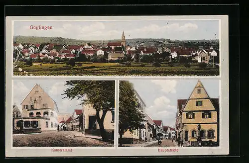 AK Güglingen, Kameralamt, Hauptstrasse, Ortsansicht