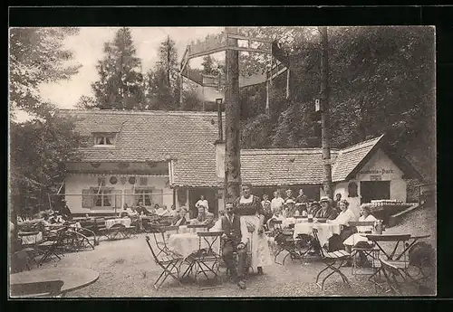 AK Geiselgasteig, Gasthaus Harmoniepark im Isartal