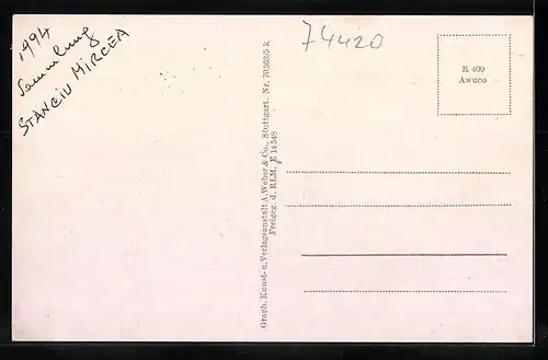 AK Mittelrot, Gasthaus zum Hirsch, Geschäft von Gottfried Fischer