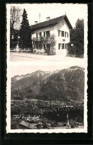 AK Bad Reichenhall, Hotel-Pension Burgdörfer, Ortsansicht