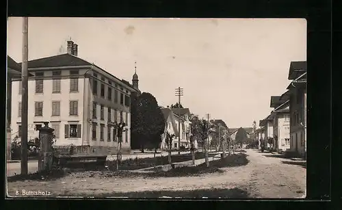 AK Buttisholz, Strassenpartie mit Gasthaus
