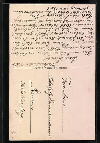 AK Pfeffikon, Strassenpartie mit Wohnhaus