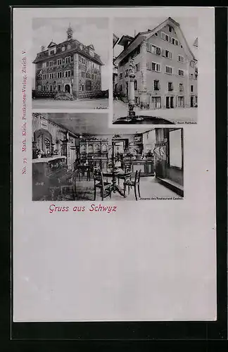 AK Schwyz, Restaurant Castell, Rathaus