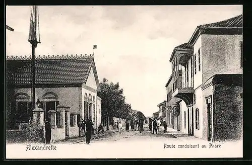 AK Alexandrette, Route conduisant au Phare