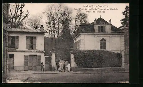 AK Marnes-la-Coquette, Rond Point de l`Allée de l`Impératrice Eugénie, Route de Versailles