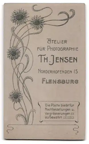 Fotografie Th. Jensen, Flensburg, Norderhofenden 15, Hübsche Frau mit Halskette
