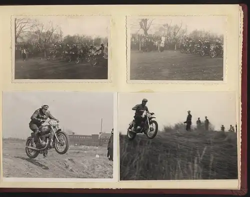 Fotoalbum 66 Fotografien DDR Motorrad - Geländesport, Motocross, Motorrad Jawa, MZ, Gespann-Rennen, Dynamo-Sportclub