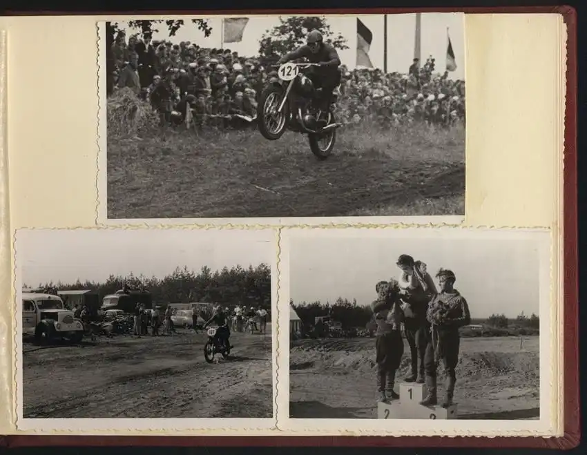 Fotoalbum 66 Fotografien DDR Motorrad - Geländesport, Motocross, Motorrad Jawa, MZ, Gespann-Rennen, Dynamo-Sportclub 14