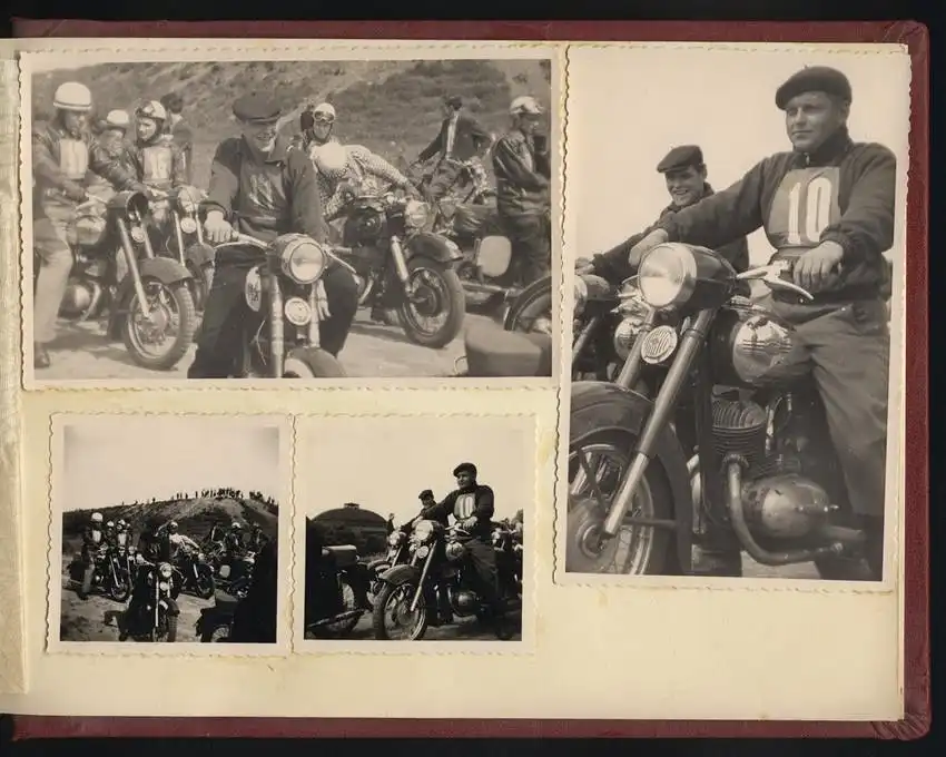 Fotoalbum 66 Fotografien DDR Motorrad - Geländesport, Motocross, Motorrad Jawa, MZ, Gespann-Rennen, Dynamo-Sportclub 21
