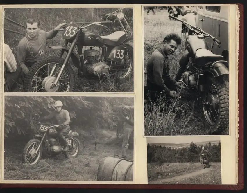 Fotoalbum 66 Fotografien DDR Motorrad - Geländesport, Motocross, Motorrad Jawa, MZ, Gespann-Rennen, Dynamo-Sportclub 7