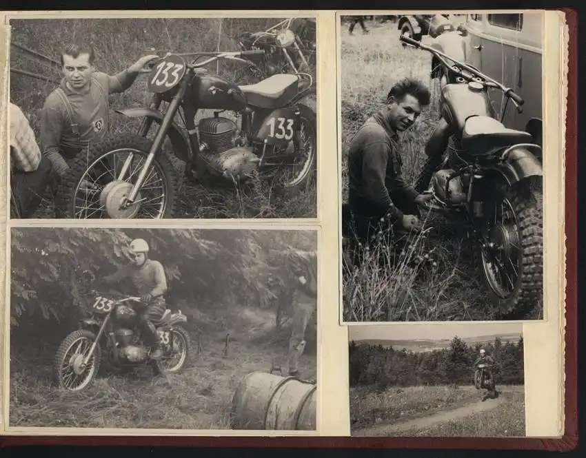 Fotoalbum 66 Fotografien DDR Motorrad - Geländesport, Motocross, Motorrad Jawa, MZ, Gespann-Rennen, Dynamo-Sportclub 7