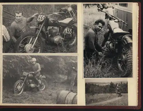 Fotoalbum 66 Fotografien DDR Motorrad - Geländesport, Motocross, Motorrad Jawa, MZ, Gespann-Rennen, Dynamo-Sportclub