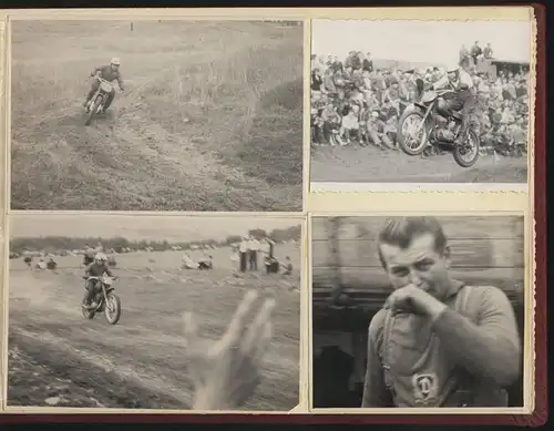 Fotoalbum 66 Fotografien DDR Motorrad - Geländesport, Motocross, Motorrad Jawa, MZ, Gespann-Rennen, Dynamo-Sportclub