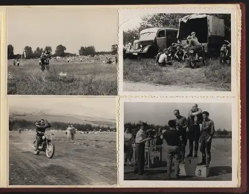 Fotoalbum 66 Fotografien DDR Motorrad - Geländesport, Motocross, Motorrad Jawa, MZ, Gespann-Rennen, Dynamo-Sportclub