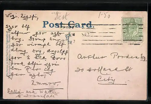 Künstler-AK Cynicus: The Last Car to Woodside