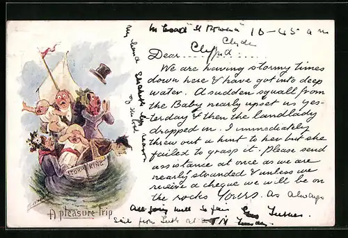 Künstler-AK Cynicus: A pleasure Trip