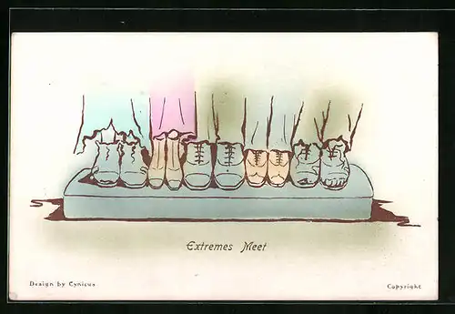 Künstler-AK Cynicus: Extremes Meet