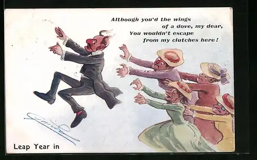 Künstler-AK Cynicus: Although you`d the wings of a dove, my dear, ...