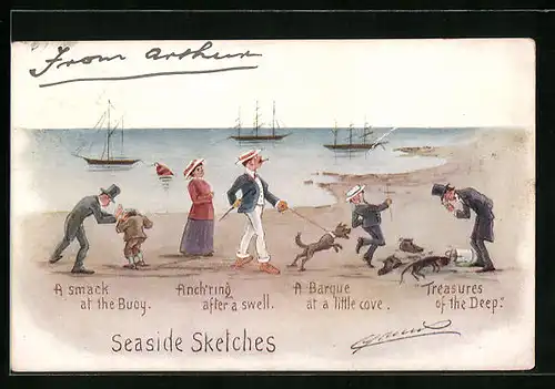 Künstler-AK Cynicus: Seaside Sketches