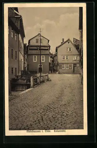 AK Mühlhausen i. Th., Strasse am Entenbühl