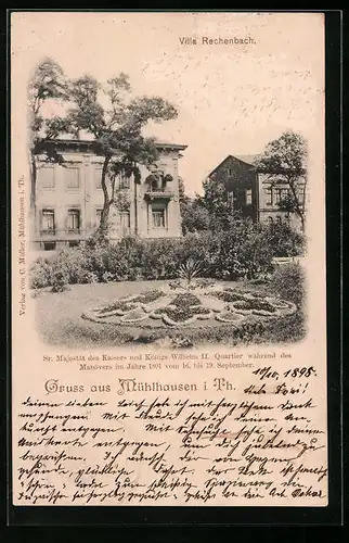 AK Mühlhausen i. Th., Villa Rechenbach