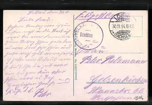 AK Löbau i. Sa., Goethestrasse mit Kirche