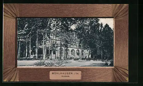 AK Mühlhausen i. Th., Kurhaus im Passepartoutrahmen