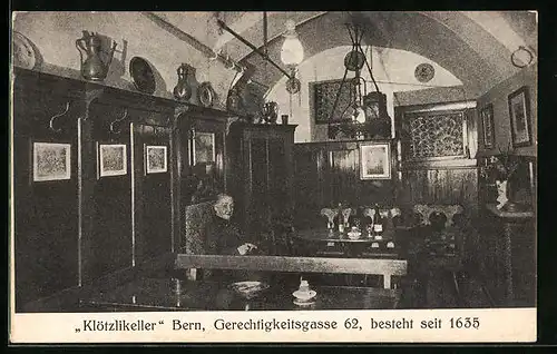 AK Bern, Gasthaus Klötzlikeller, Gerechtigkeitsgasse 62