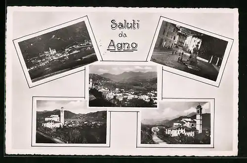 AK Agno, Kirche, Denkmal, Ortsansicht