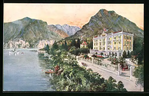 AK Lugano, Hotel Beau Rivage am Seeufer