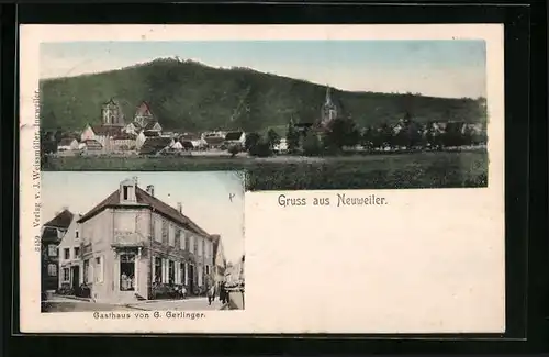 AK Neuweiler, Gasthaus von G. Gerlinger, Teilansicht
