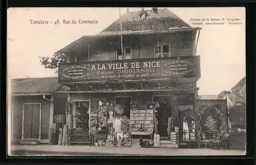 AK Tamatave, 48 Rue du Commerce, A la Ville de Nice, AK-Verkauf