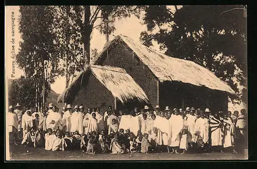 AK Madagascar, Pauvre eglise de campagne