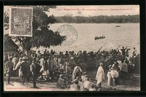 AK Tananarive, Traversée d`une riviere