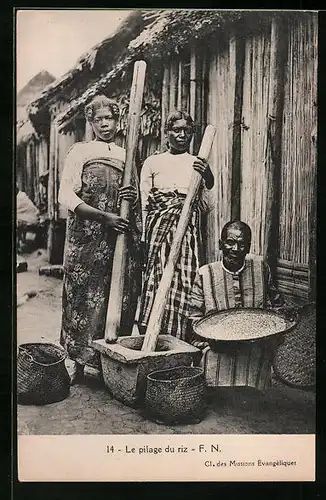 AK Madagascar, Le pilage du Riz