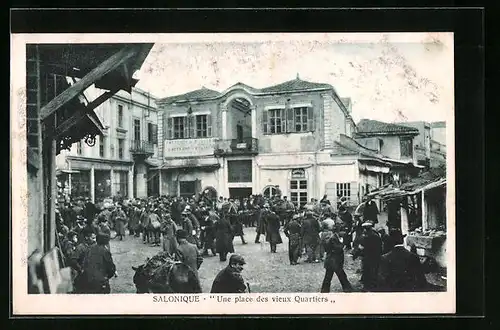 AK Salonique, Une place des vieux Quartiers