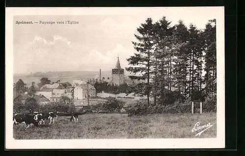 AK Sprimont, Paysage vers l`Eglise