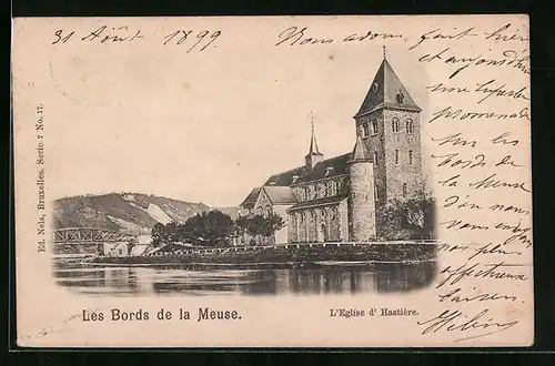 AK Hastière, Les Bords de la Meuse, L`Eglise d`Hastière