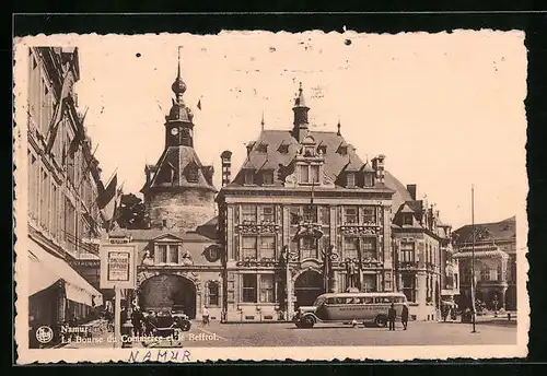 AK Namur, La Bourse ud Commerce et le Beffroi
