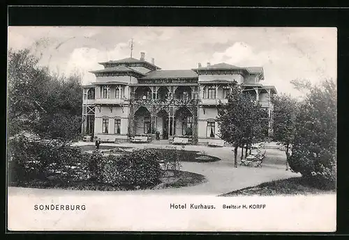 AK Sonderburg, Hotel Kurhaus von H. Korff