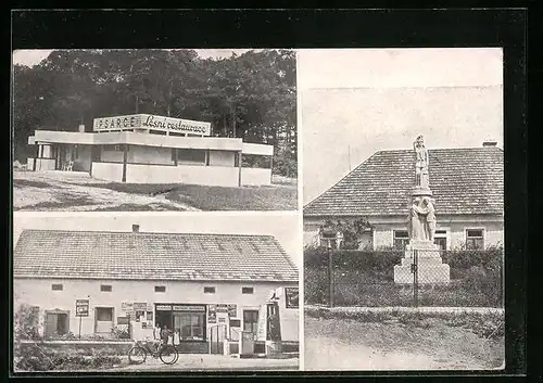 AK Velenka, Restaurant, Denkmal und Krämerei