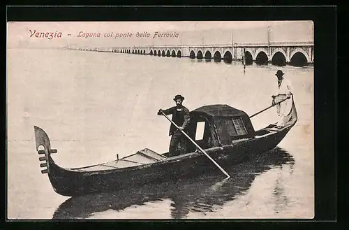 AK Venezia, Laguna col ponte della Ferrovia