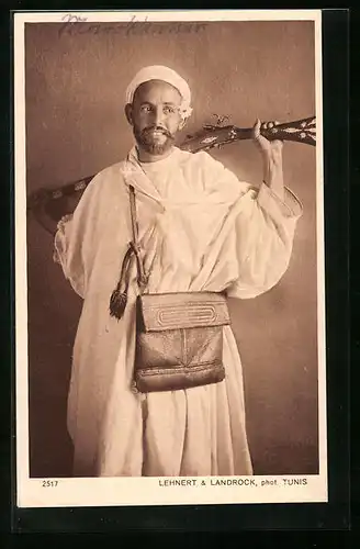 AK Marokkanischer Soldat im landestypischen Gewand