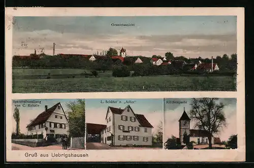 AK Uebrigshausen, Gasthof zum Adler, Handlung von C. Kuhnle