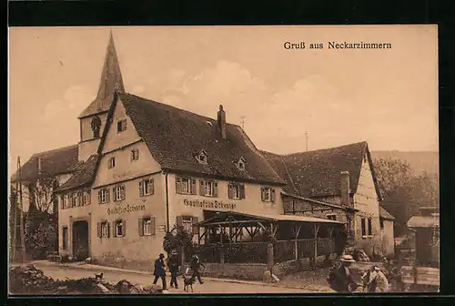 AK Neckarzimmern, Gasthof zum Schwanen von Otto Witter