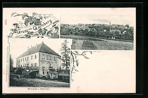 AK Garnberg, Gasthaus zum Schlössle, Ortsansicht